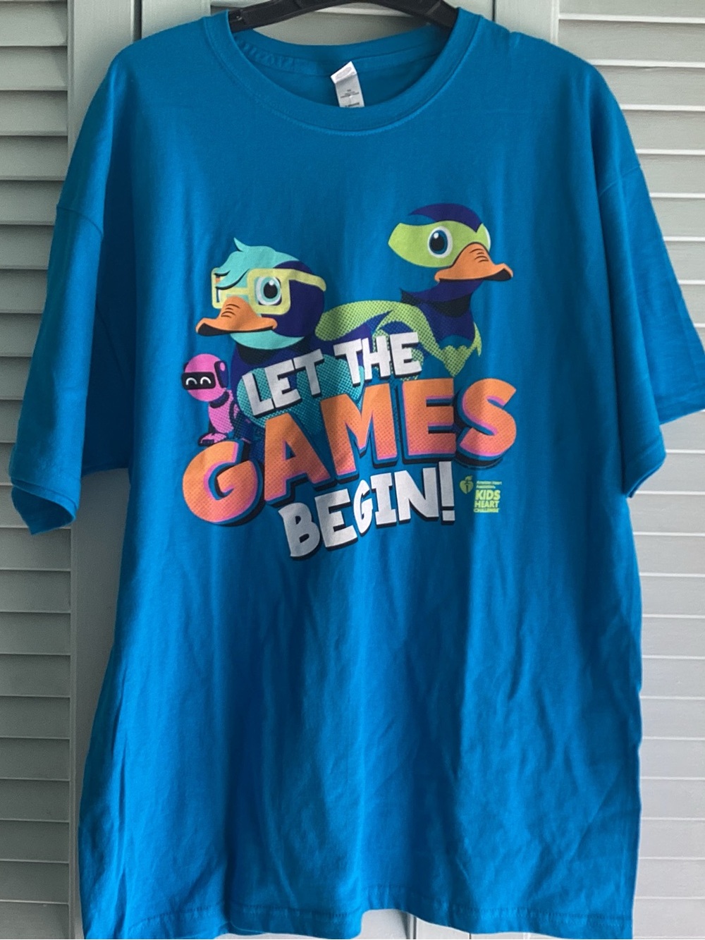 Blue 'Let The Games Begin' Graphic Tee - Kids Charity Design